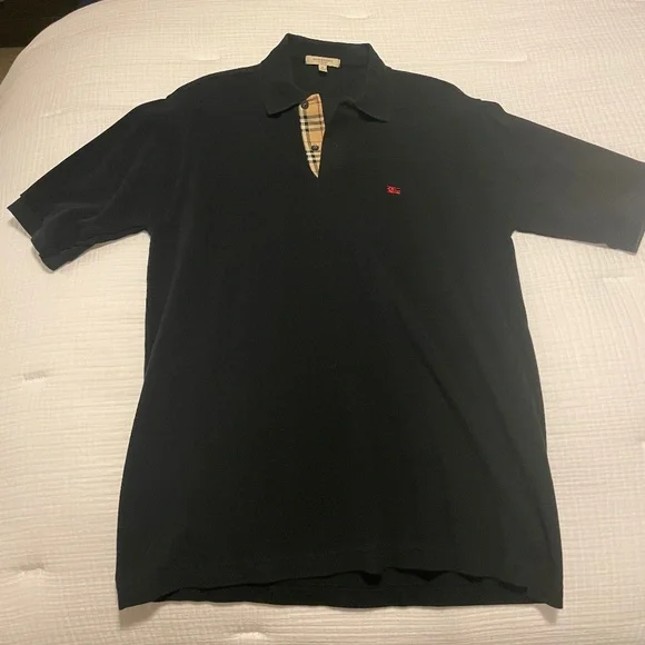 Burberry Polo Shirt Black And Red Burberry Shirt Burberry Logo